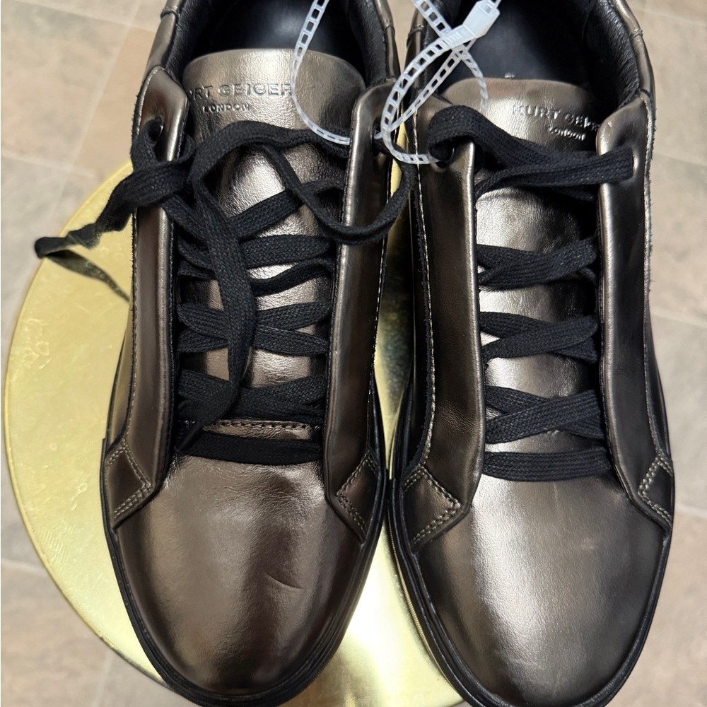 Kurt Geiger Men's Metallic Black Sneakers